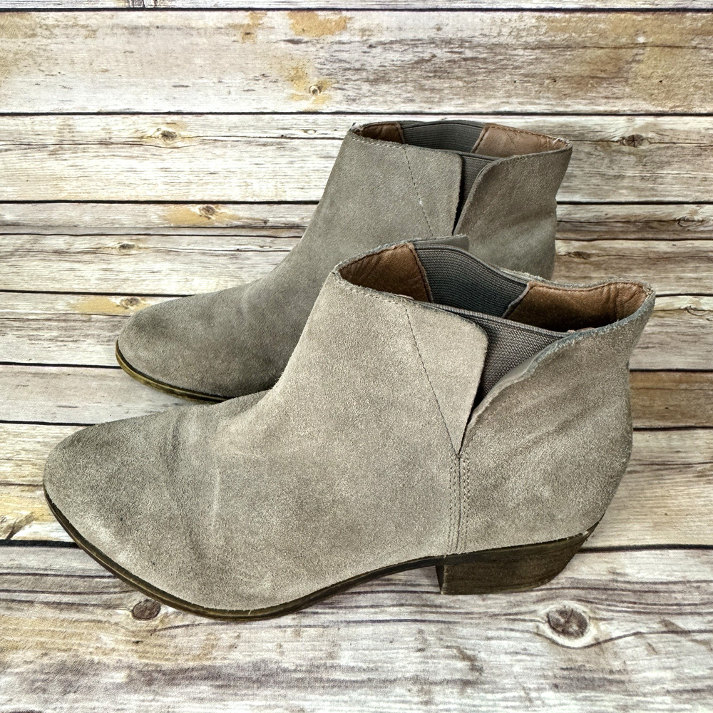 Lucky Brand Womens Stone Suede Benissa Western Ankle Boots 9M - Picture 4 of 9